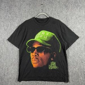 Y2K Wiz Khalifa Big Head Graphic T-shirt Black Mens Size Medium #1156